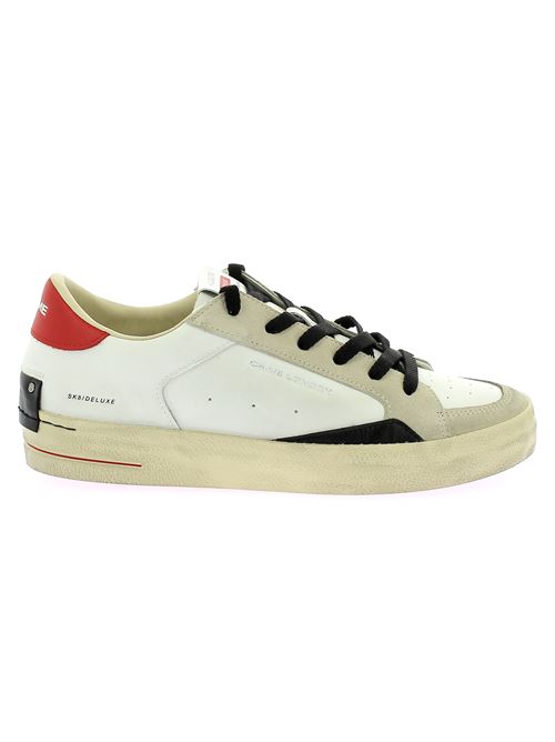 Sk8 Deluxe sneakers da uomo in pelle e camoscio bianco CRIME LONDON | 1810710